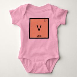 Periodische Tabelle für Vera Name Chemistry Elemen Baby Strampler