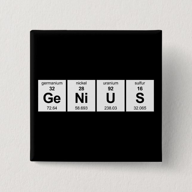 Periodische Tabelle GeNiUS Button (Vorderseite)