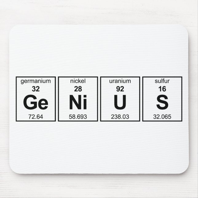 Periodische Tabelle GeNiUS Mousepad (Vorne)