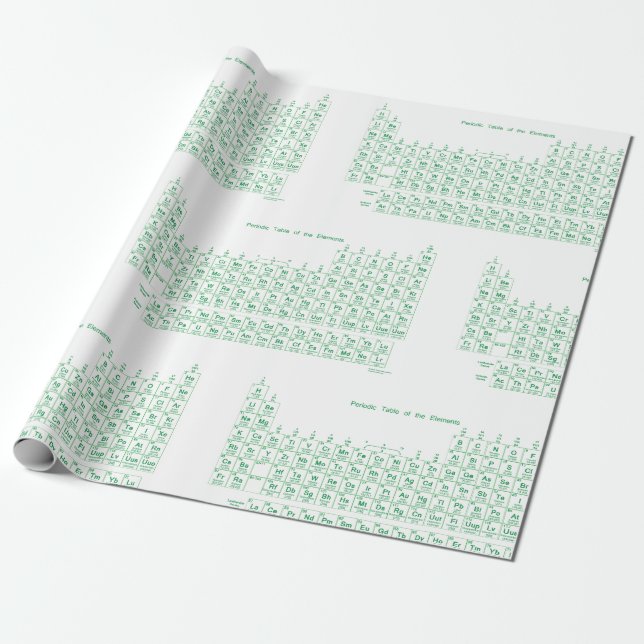 "Periodische Tabelle" Geschenkpapier (Ungerollt)