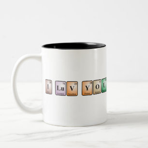 Periodische Tabelle I Luv Sie Zweifarbige Tasse