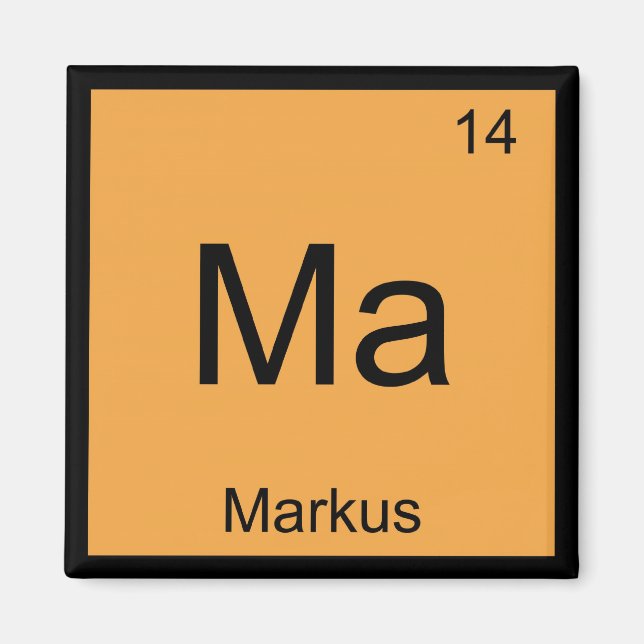 Periodische Tabelle Markus Name Chemistry Element Magnet (Vorne)