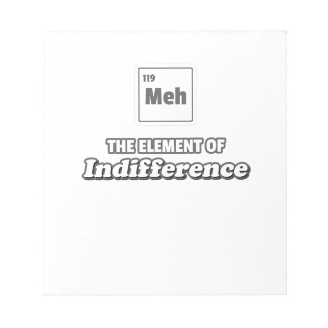 Periodische Tabelle Meh-Element der Differenz Notizblock (Vorderseite)
