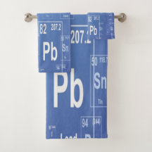 Periodische Tabelle mit Blauen Elementen
