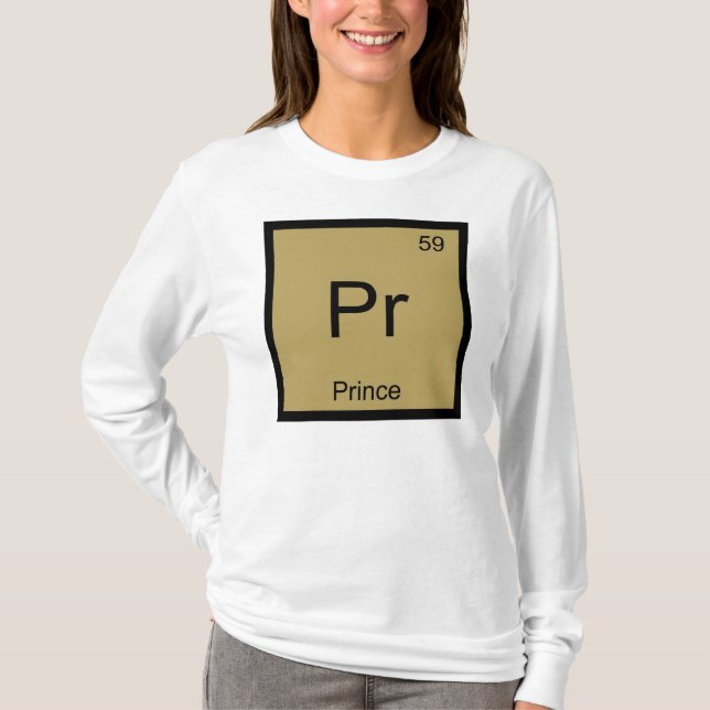 Periodische Tabelle mit dem chemischen Element Pri T-Shirt (Vorderseite)