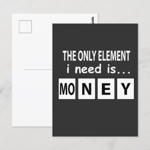 Periodische Tabelle Money Element Funny Periodic T Postkarte