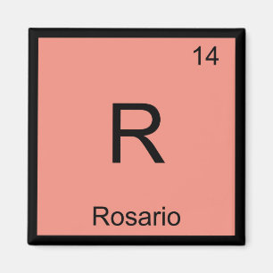 Periodische Tabelle "Rosario Name Chemistry Elemen Magnet