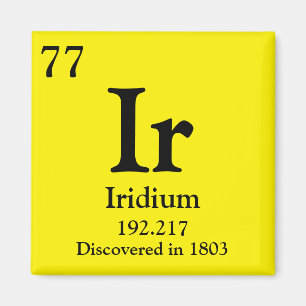 Periodische Tabelle von Irridium Magnet