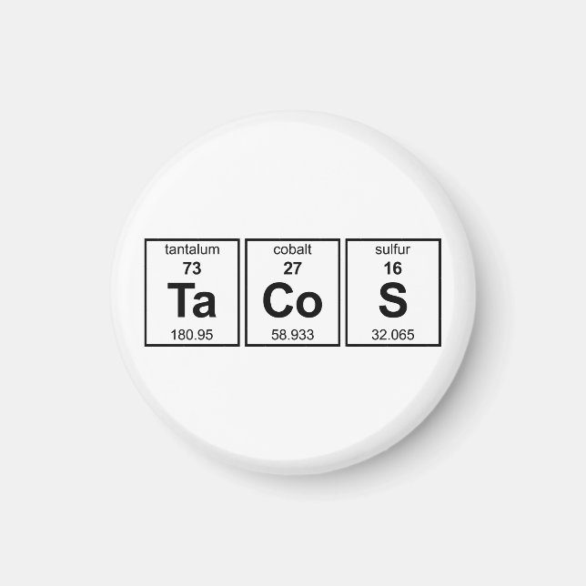 Periodische Tabelle von TaCoS Magnet (Vorne)