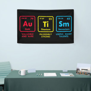 Periodische Tabelle zur Sensibilisierung für Autis Banner