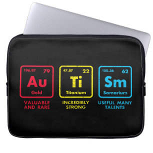 Periodische Tabelle zur Sensibilisierung für Autis Laptopschutzhülle