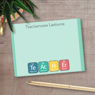 Periodische Tabellenelemente für Lehrer KÖNNEN F Post-it Klebezettel
