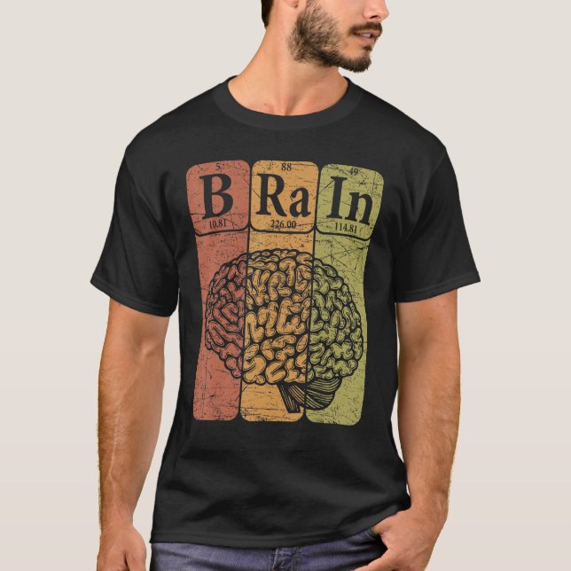 Periodische Tabellenelemente Neurologe Retro Ne T-Shirt (Vorderseite)