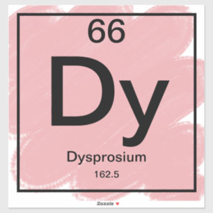 Periodische Tafelaufkleber - Dysprosium Aufkleber
