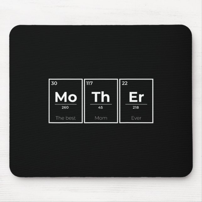 Periodische Tafelwissenschaft Sonnige Mütter Tag G Mousepad (Vorne)