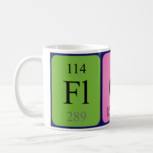 Periodische Tasse des Flore-Tabellennamens (Links)