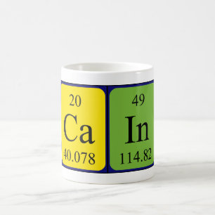 Periodische Tasse des Tabellennamens Cain