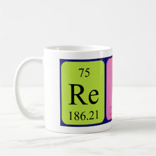Periodische Tasse von Tabellennamen