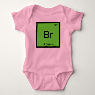 Periodische Übersicht über Bronson Name Chemistry Baby Strampler