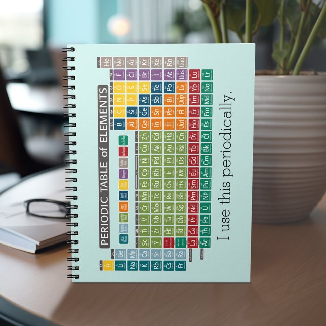 Periodische Übersicht über die Elemente Notizblock (Personalized notebook with Periodic Table of Elements - can customize completely)