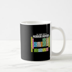 Periodische Übersicht über Horror-Filme Chemie Kaffeetasse