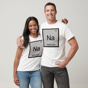 Periodische Übersicht über Nathanael Name Chemistr T-Shirt
