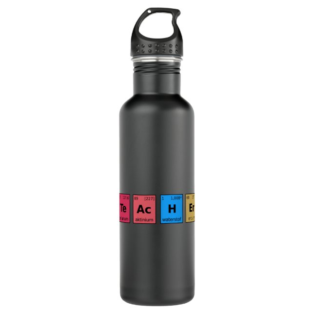 Periodischer Lehrer Edelstahlflasche (Vorderseite)