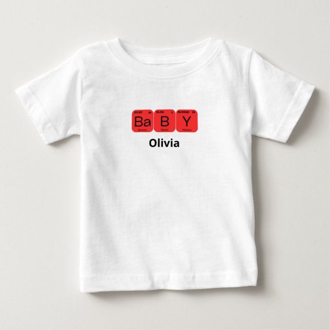 Periodischer Name des Tabellenelements für Baby Baby T-shirt (Vorderseite)