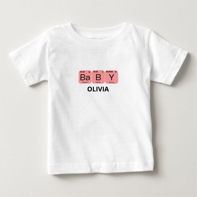 Periodischer Name des Tabellenelements für Baby Baby T-shirt (Vorderseite)