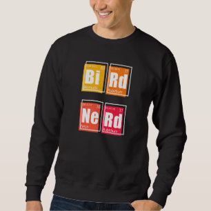 Periodischer NERD der Vogelbeobachtung Elemente im Sweatshirt