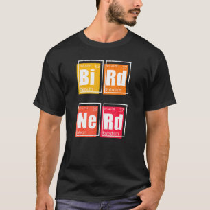 Periodischer NERD der Vogelbeobachtung Elemente im T-Shirt