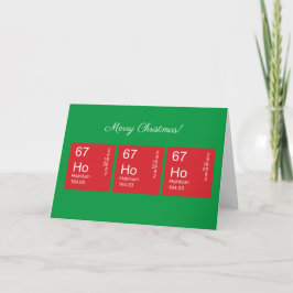 Periodischer Rot- und Grüner Ho Ho Ho-Ho-Tisch Karte