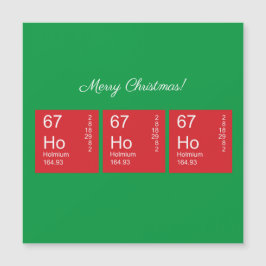 Periodischer Rot- und Grüner Ho Ho Ho-Ho-Tisch Magnetkarte