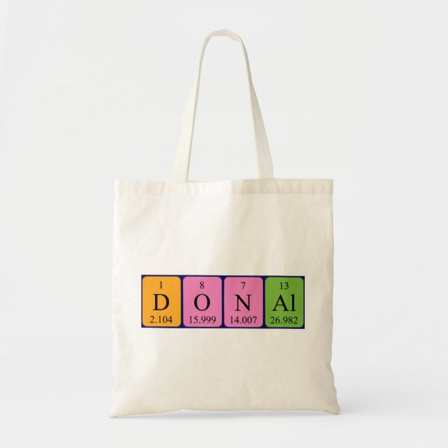 Periodischer Tabellenname der Donau-Tasche Tragetasche (Vorne)