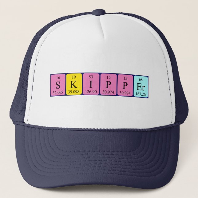 Periodischer Tabellenname des Kapitäns Truckerkappe (Vorderseite)