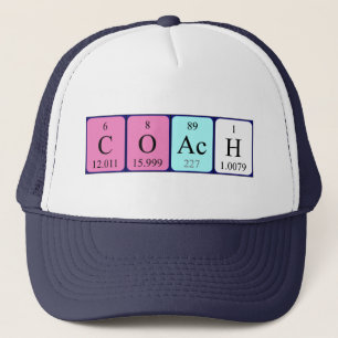 Periodischer Tabellenname für den Coach Truckerkappe