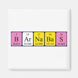 Periodischer Tabellenname-Magnet Barnabas Magnet