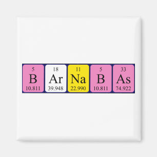 Periodischer Tabellenname-Magnet Barnabas Magnet