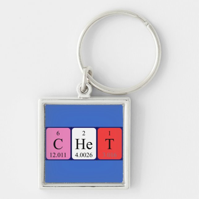 Periodischer Tabellenname-Schlüsselring Schlüsselanhänger (Vorne)
