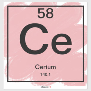 Periodischer Tafelaufkleber - Cerium Aufkleber