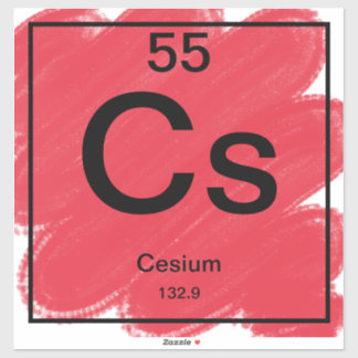 Periodischer Tafelaufkleber - Cesium Aufkleber