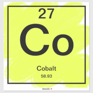 Periodischer Tafelaufkleber - Cobalt Aufkleber