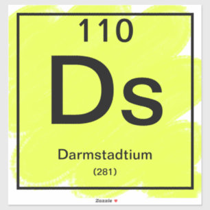 Periodischer Tafelaufkleber - Darmstadtium Aufkleber