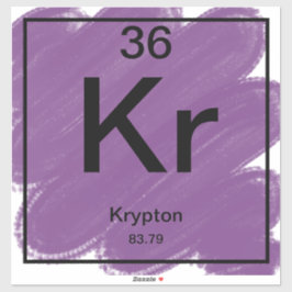 Periodischer Tafelaufkleber - Krypton Aufkleber