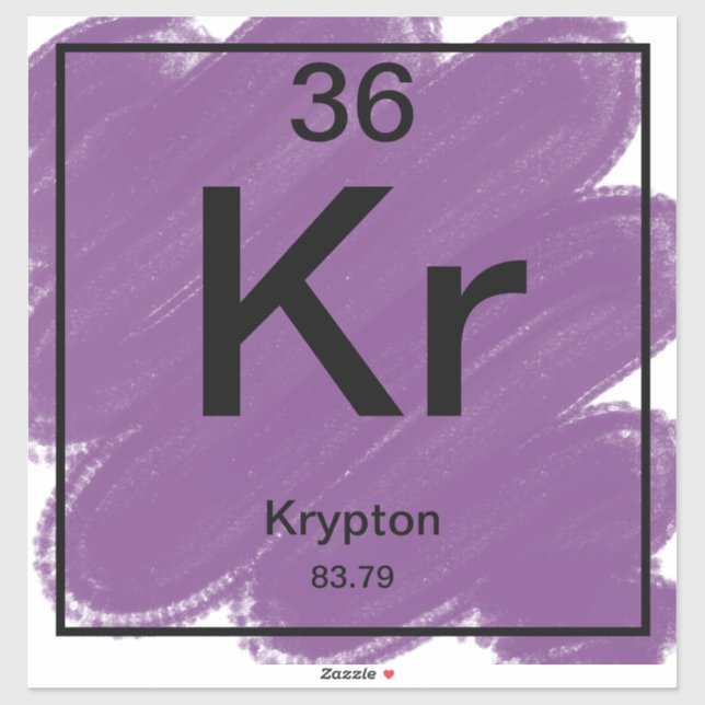 Periodischer Tafelaufkleber - Krypton Aufkleber (Blatt)