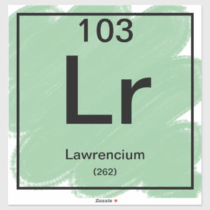 Periodischer Tafelaufkleber - Lawrencium Aufkleber