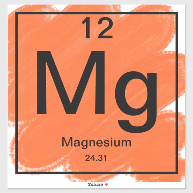 Periodischer Tafelaufkleber - Magnesium Aufkleber (Blatt)