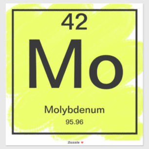 Periodischer Tafelaufkleber - Molybdän Aufkleber