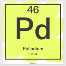 Periodischer Tafelaufkleber - Palladium