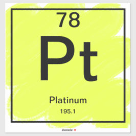 Periodischer Tafelaufkleber - Platin Aufkleber